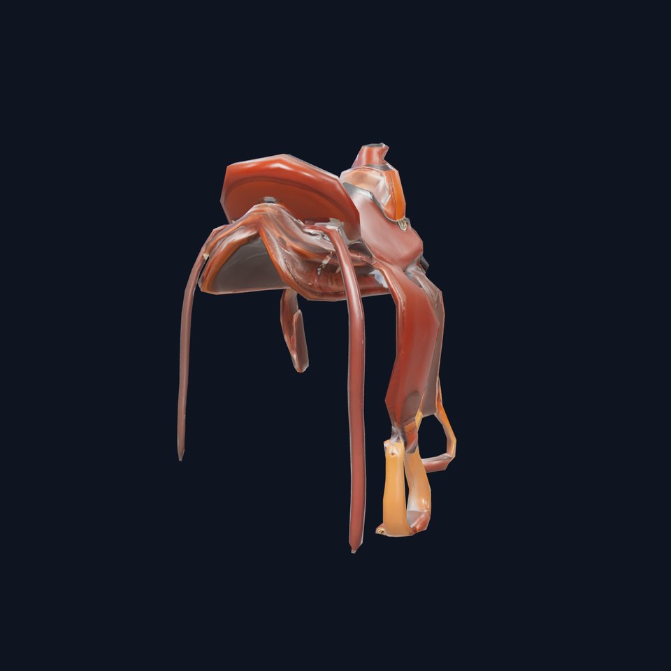 Brown Leather Saddle model pack